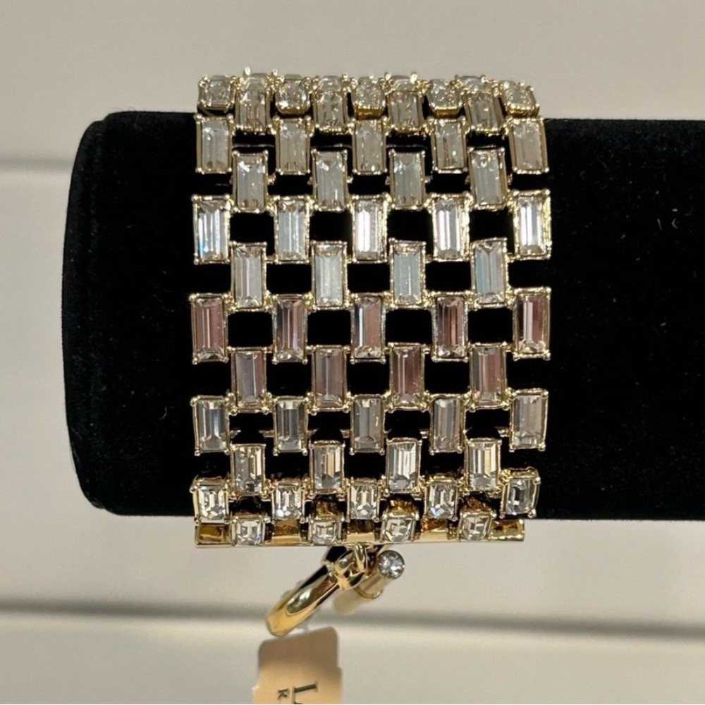 Ralph Lauren Gold and Silver Bracelet Baguette Crystals